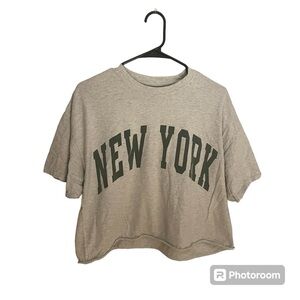 Brandy Melville Cropped New York T Shirt